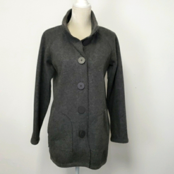 Jones New York Signature Wool/Nylon Grey Car Coat Jacket Lightweight Unlined EUC - Picture 16 of 16